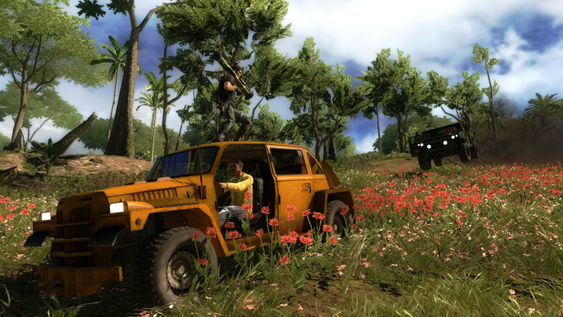 Illustration for article titled Just Cause 2 Screenshots Jump Out Of A Helicopter, Then Explode
